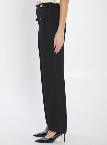 Celine Wool Trousers With A Diagonal Weave