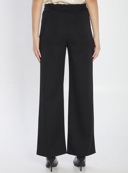 Celine Wool Trousers With A Diagonal Weave