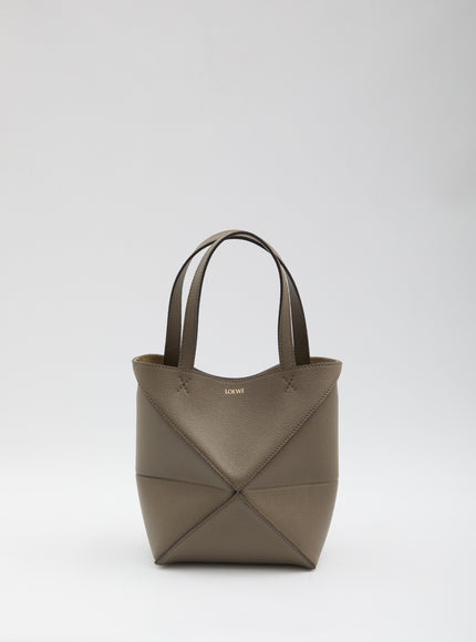 Loewe Puzzle Fold Mini Tote Bag QT Brown