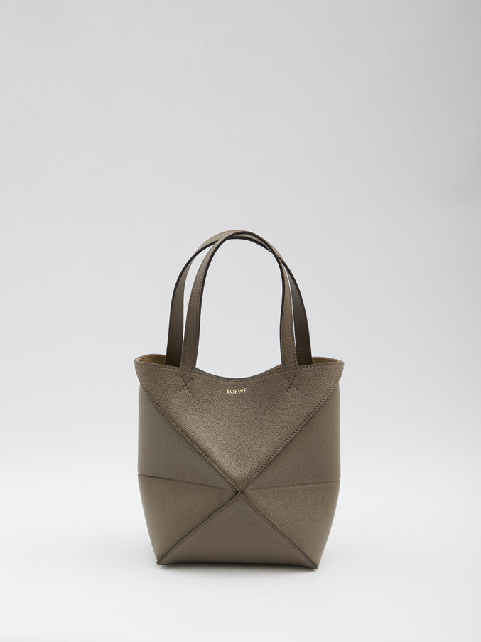Loewe Puzzle Fold Mini Tote Bag QT Brown