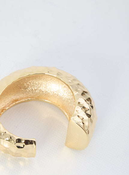 Self Portrait Hammered Gold Cuff