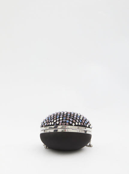 Self Portrait Multi Crystal Heart Clutch Bag