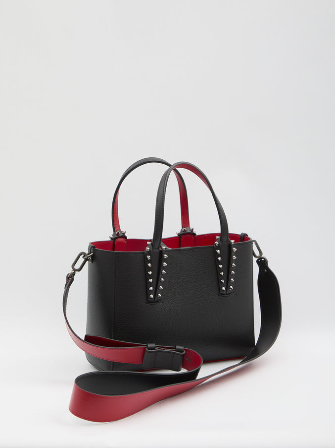 Christian Louboutin Cabata Studded Calfskin Tote in Black