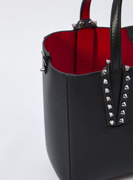 Christian Louboutin Cabata Studded Calfskin Tote in Black