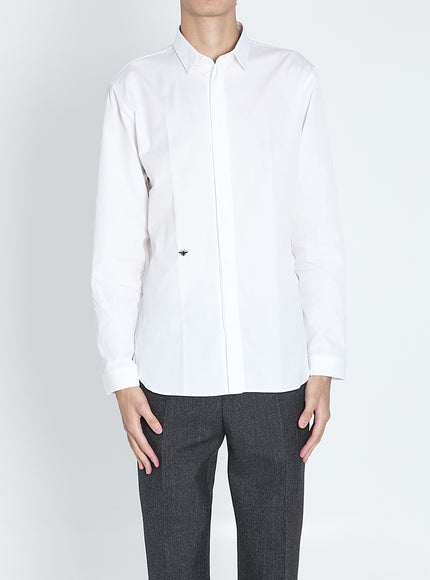 Dior Homme Embroidered Bee Shirt White