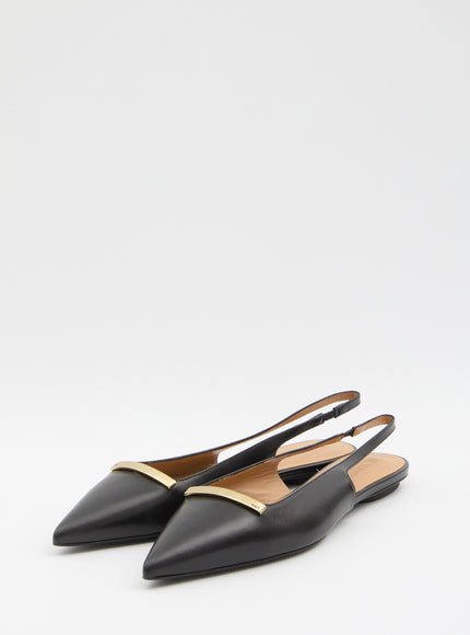 Tod's Leather Slingback Ballerinas