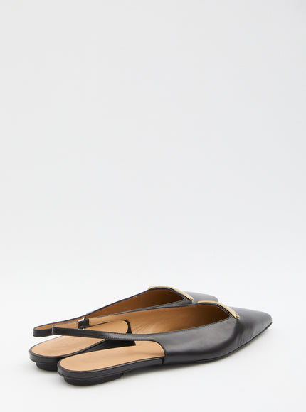 Tod's Leather Slingback Ballerinas