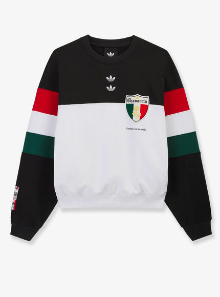 Adidas X Willy Chavarria Crew Cotton Sweatshirt Blackwhite