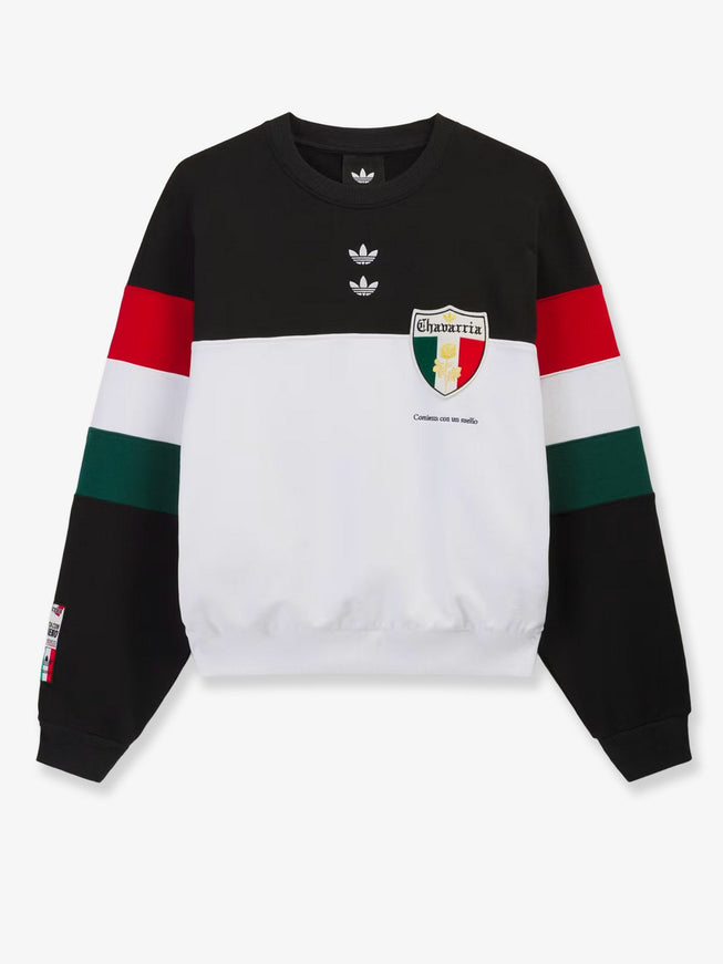 Adidas X Willy Chavarria Crew Cotton Sweatshirt Blackwhite