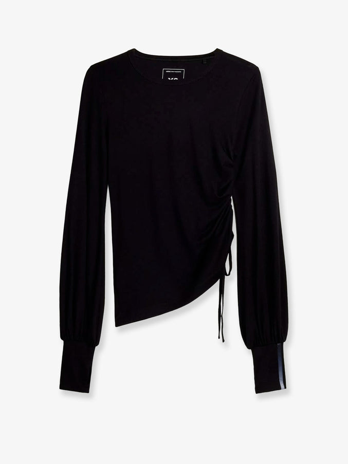 Adidas Y-3 Wool T-Shirt With Iconic Detail Black