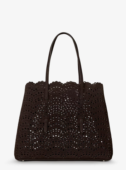 Alaia Mina 37 Leather With Vienne Motif Shoulder Bag