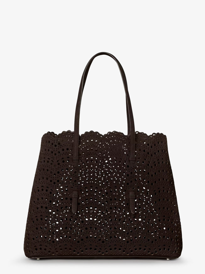 Alaia Mina 37 Leather With Vienne Motif Shoulder Bag