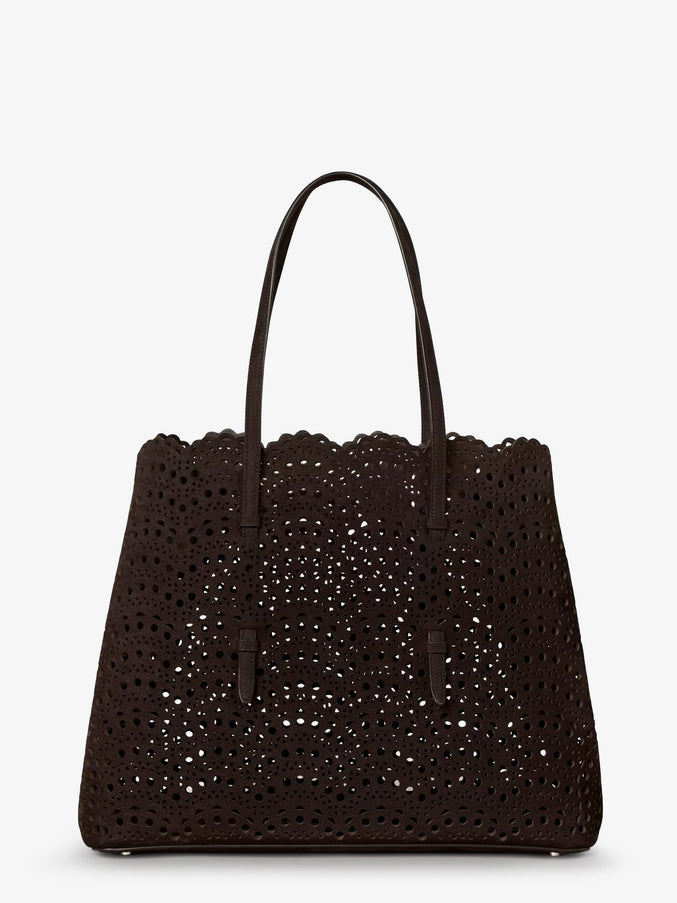 Alaia Mina 37 Leather With Vienne Motif Shoulder Bag