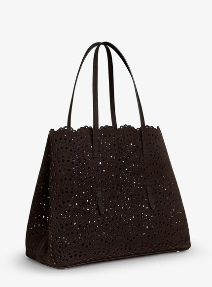 Alaia Mina 37 Leather With Vienne Motif Shoulder Bag