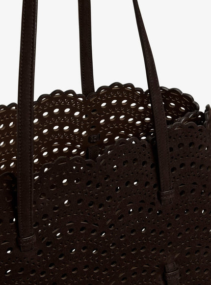 Alaia Mina 37 Leather With Vienne Motif Shoulder Bag
