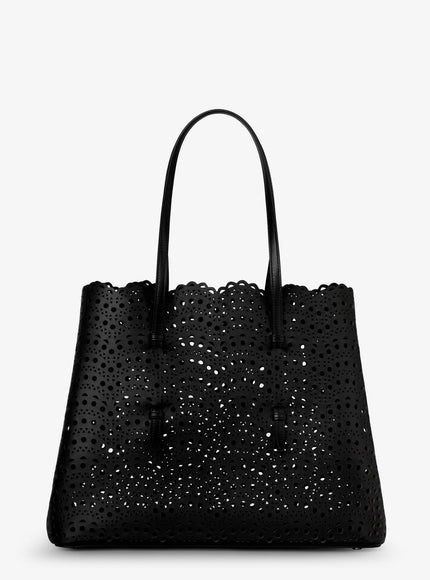 Alaia Mina 37 Leather Shoulder Bag With Vienne Motif