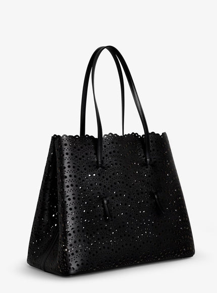 Alaia Mina 37 Leather Shoulder Bag With Vienne Motif