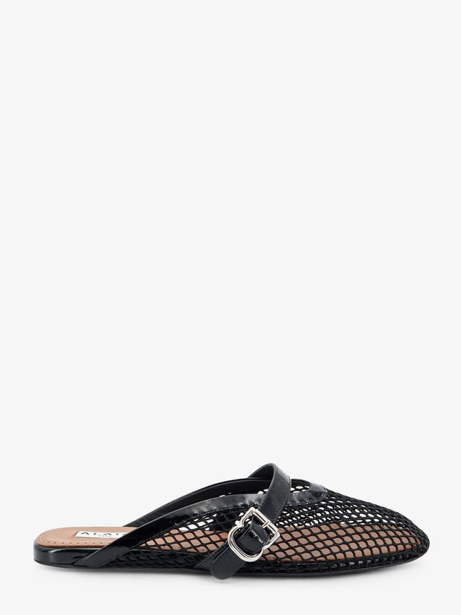 Alaia Flat Mesh Sandals Noir
