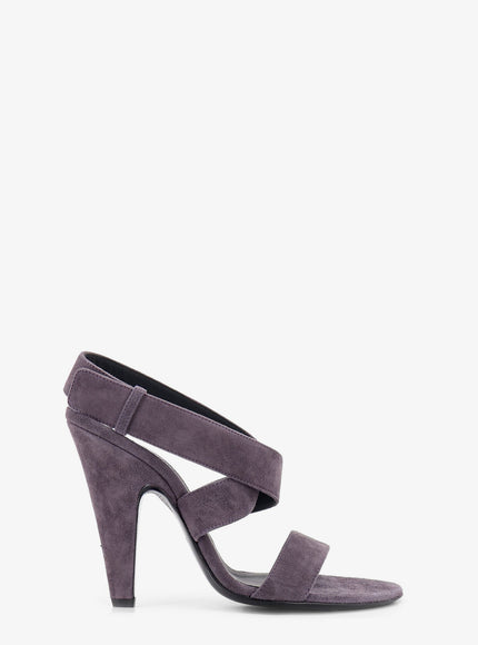 Alaia Suede Heeled Sandals Vert Camouflage