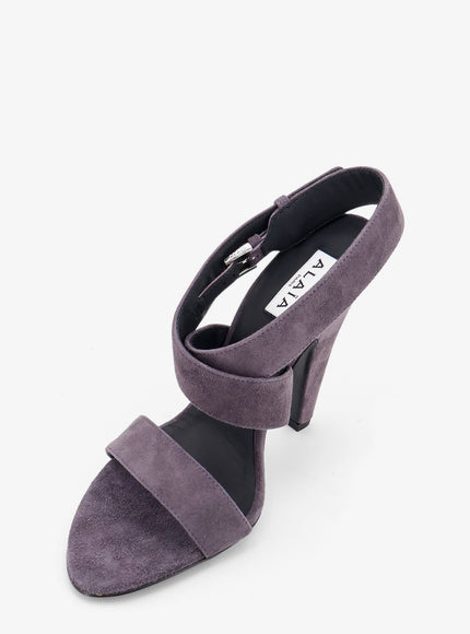 Alaia Suede Heeled Sandals