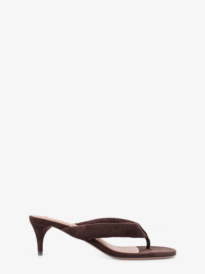 Alaia Suede Heeled Sandals Brun Fume