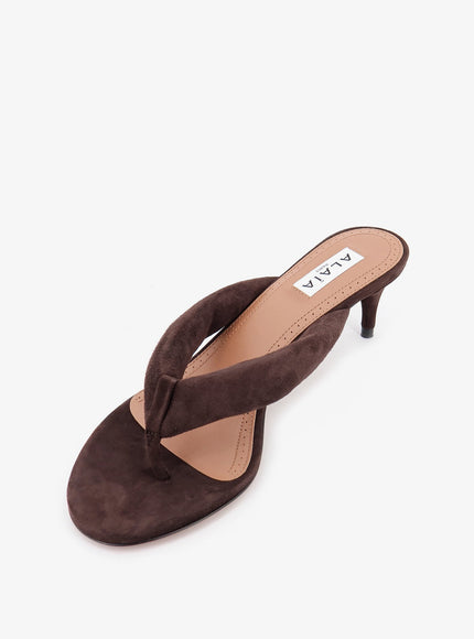 Alaia Suede Heeled Sandals