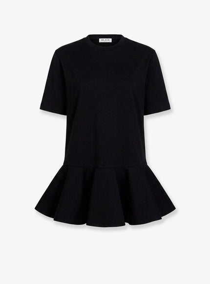 Alaia Crinoline Cotton Jersey T-Shirt Noir