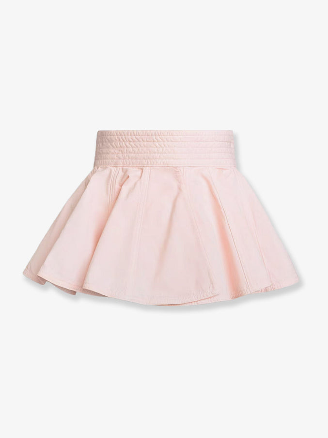Alaia Peplum Cotton Belt Rose Pale