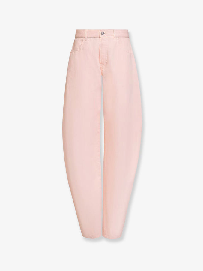 Alaia Barrel Fit Denim Trousers Rose Pale
