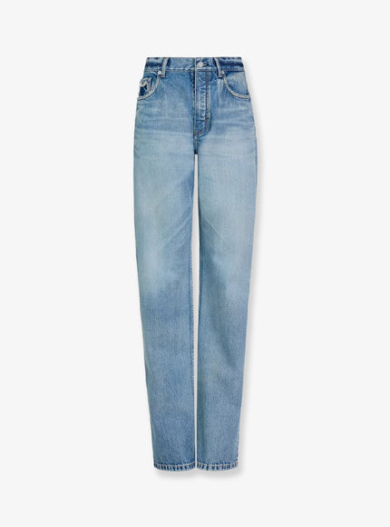 Alaia Blue Denim Jeans Dirty Wash