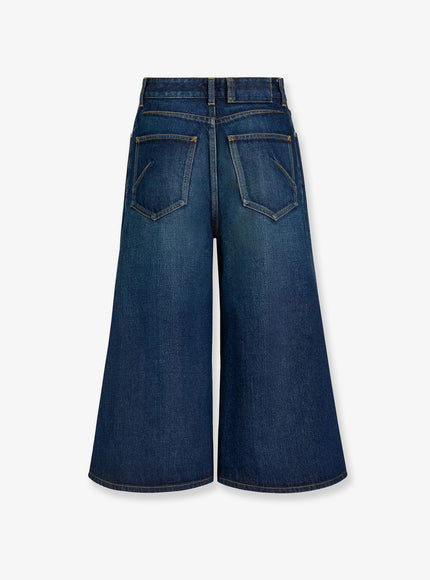 Alaia Blue Denim Bermuda Shorts