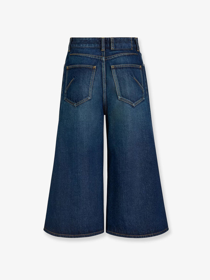 Alaia Blue Denim Bermuda Shorts