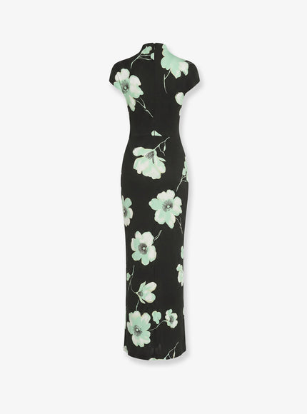 Alaia Viscose Dress With Sakura Print