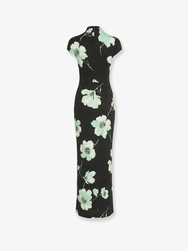 Alaia Viscose Dress With Sakura Print