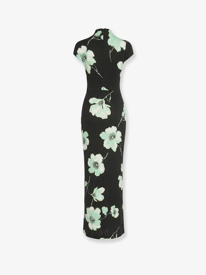 Alaia Viscose Dress With Sakura Print