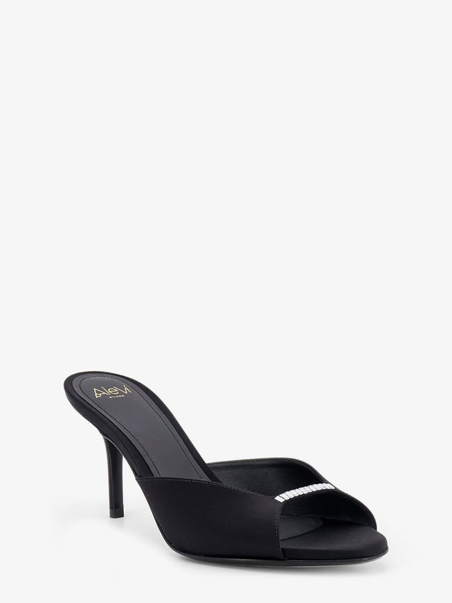 Alevi` Luana Satin Sandals With Rhinestone Detail