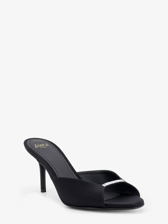 Alevi` Luana Satin Sandals With Rhinestone Detail