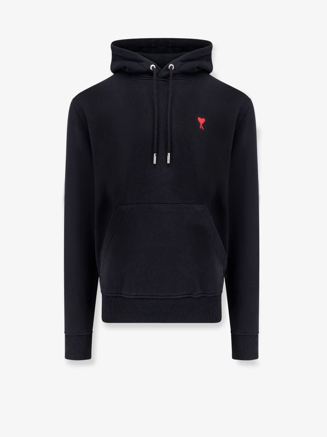 Ami Paris Hooded Cotton Sweatshirt Noir