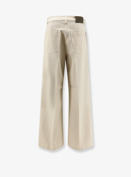 Aspesi Denim Trousers With Back Logo Patch