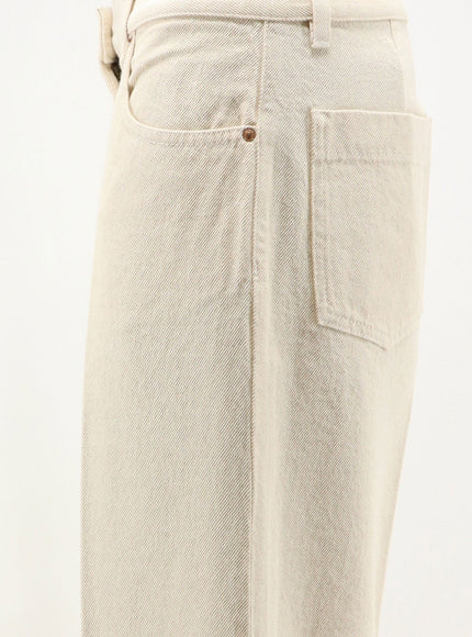 Aspesi Denim Trousers With Back Logo Patch