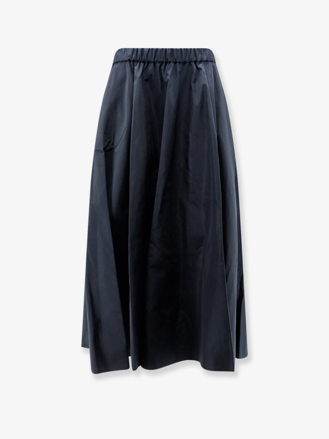 Aspesi Taffeta Long Skirt Darkblue