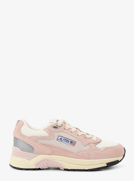 Autry Hyperway Low Mesh and Suede Sneakers Beige