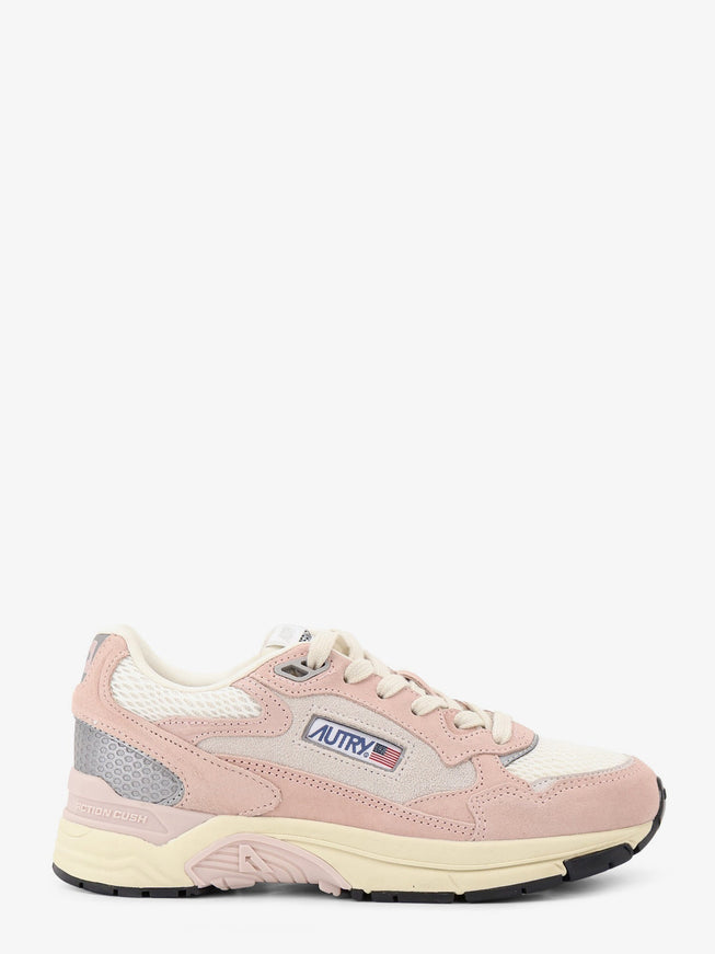 Autry Hyperway Low Mesh and Suede Sneakers Beige
