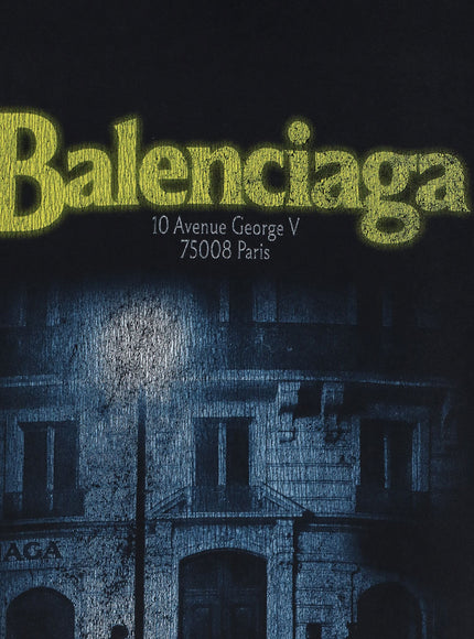 Balenciaga Cotton T-Shirt With Front Logo Print