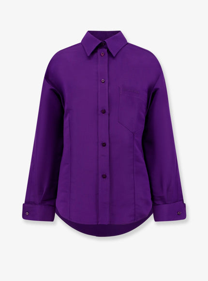 Balenciaga Silk Shantung Shirt Purple
