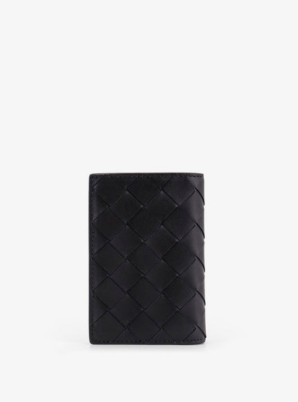 Bottega Veneta Leather Card Holder With Intrecciato Pattern