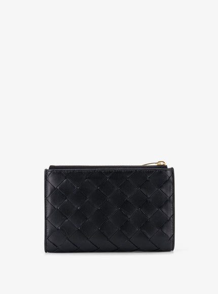 Bottega Veneta Leather Wallet With Intrecciato Pattern