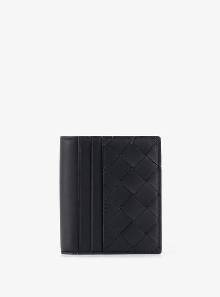 Bottega Veneta Leather Card Holder Uni Black