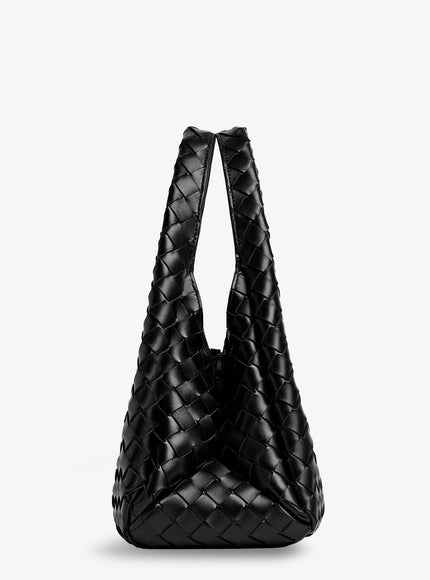 Bottega Veneta Campana Leather Shoulder Bag With Intrecciato Motif