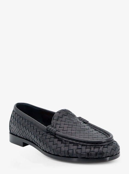 Bottega Veneta Silenzio Leather Loafers With Intrecciato Motif